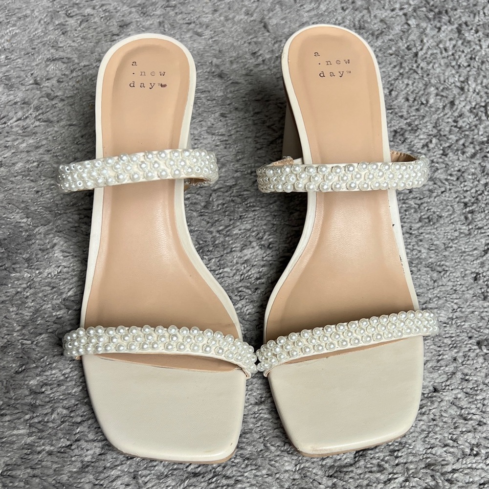 A New Day Women's Sandals with Pearl Accents